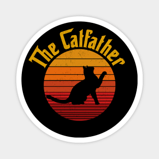 The CatFather - Funny Mafia Movie Parody. Cat Dad, Cat Father Gift Idea Magnet